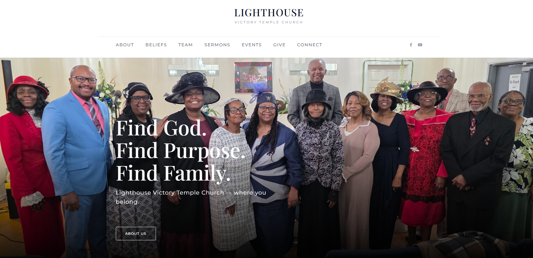 Lighthouse Victory Temple - Non-profit church website design by SmartWeb Memphis