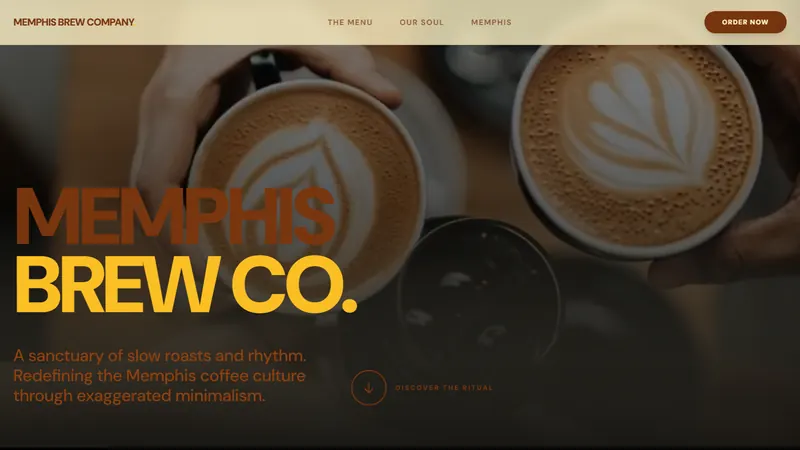 Memphis Brew Co. - Coffee shop and roastery website design by SmartWeb Memphis
