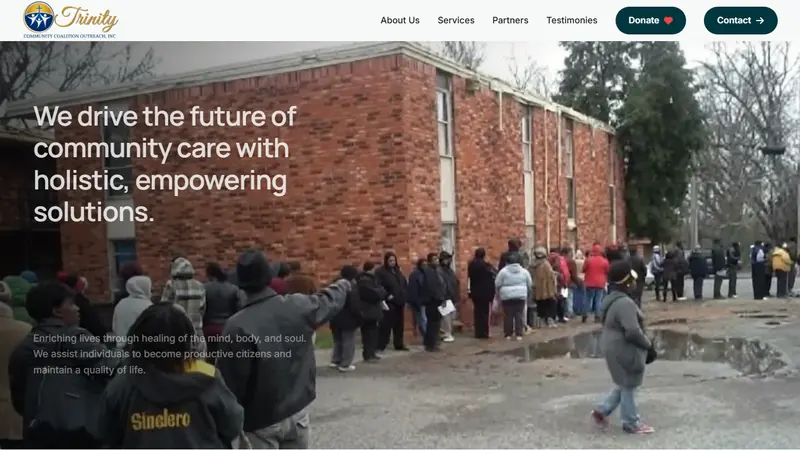 Trinity Community Coalition Outreach, Inc. - Nonprofit community outreach website design by SmartWeb Memphis